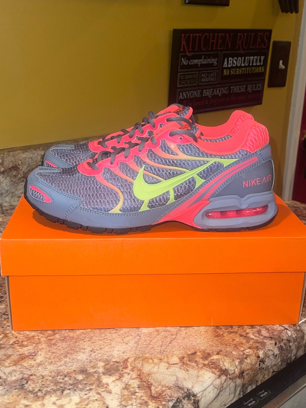 Nike Gray and Citrus Women's Running Sneakers - Picture 3 of 6